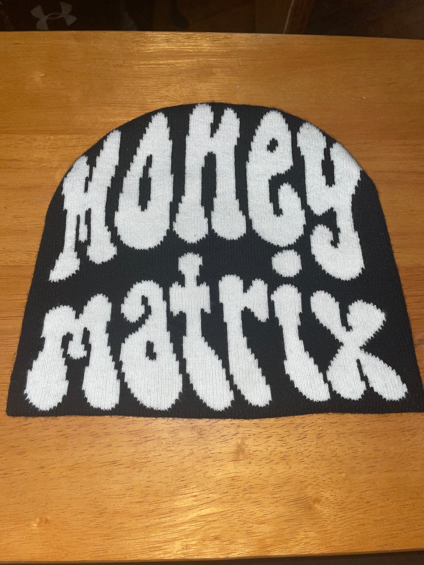 Money Matrix Beanie-Black and White