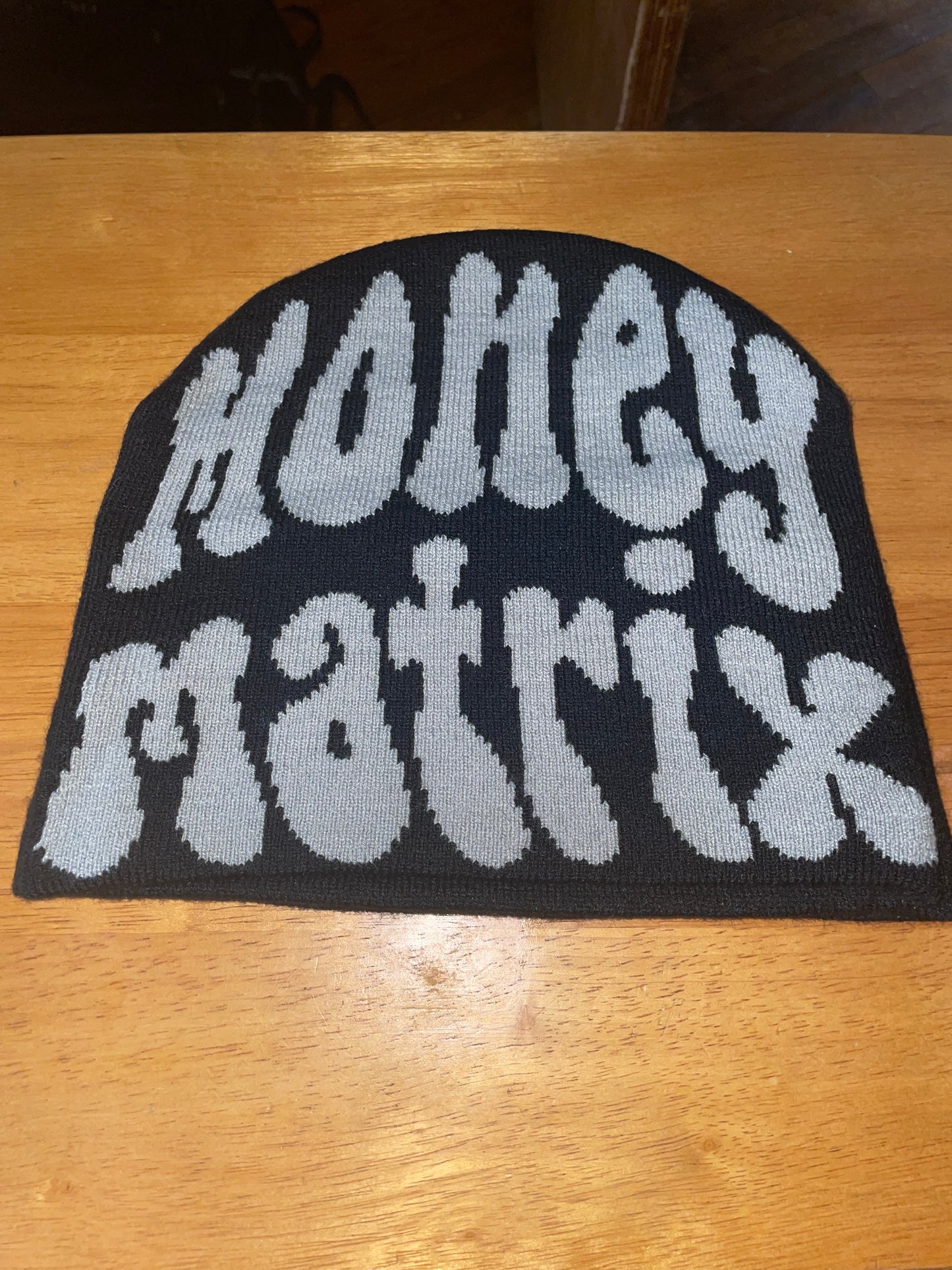 Money Matrix Beanie-Black and Gray