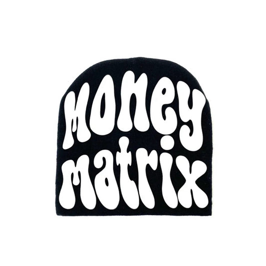 Money Matrix Beanie-Black and White